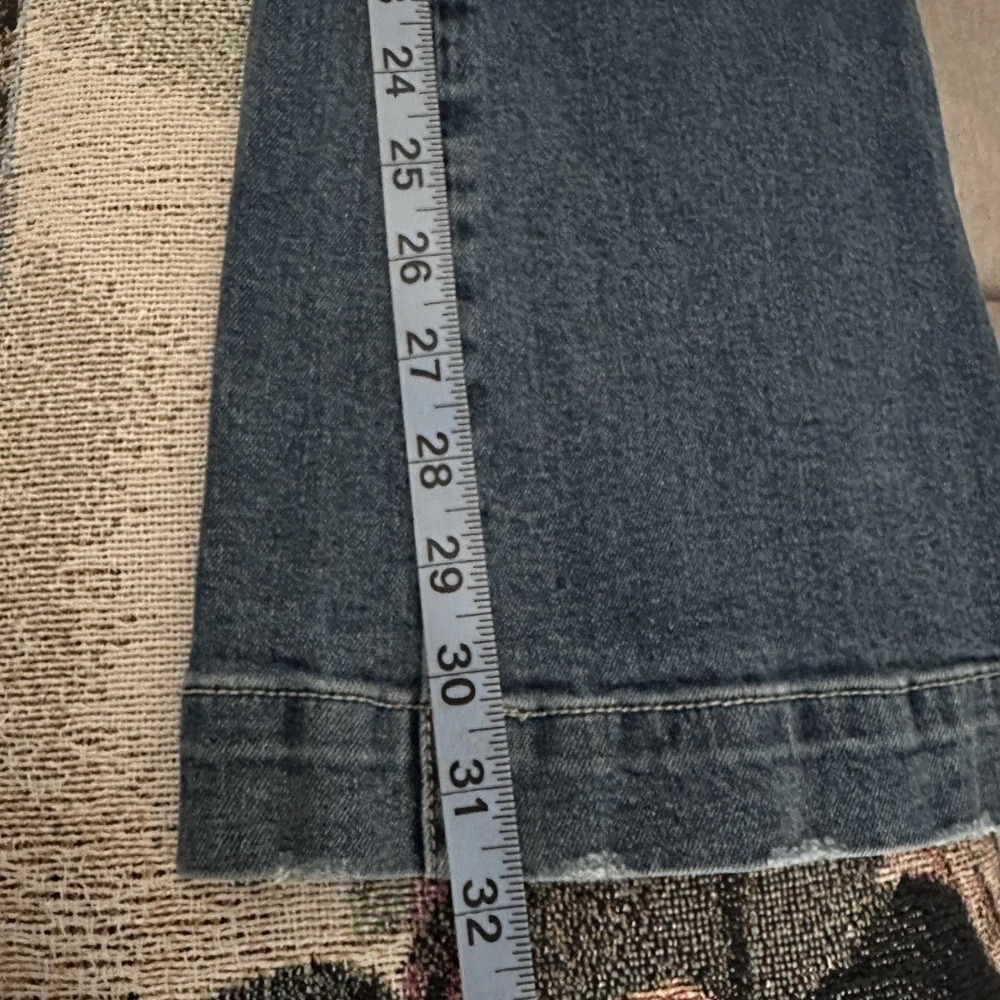 Dear John Rosie Flare Jeans Women's Size 30 Medium Wash Distressed Stretch Denim - Picture 13 of 13